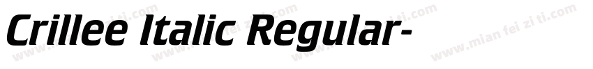 Crillee Italic Regular字体转换